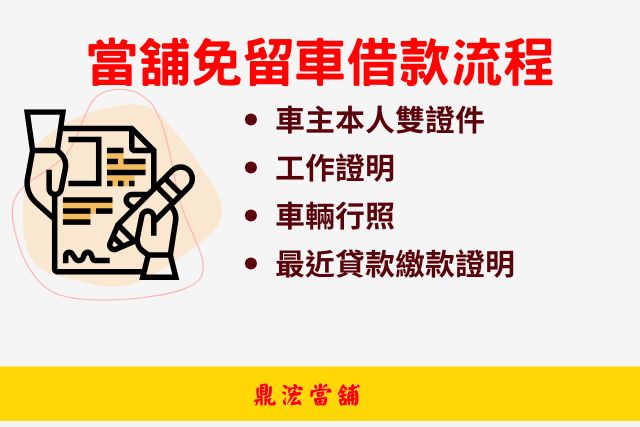 當鋪免留車借款需要資料